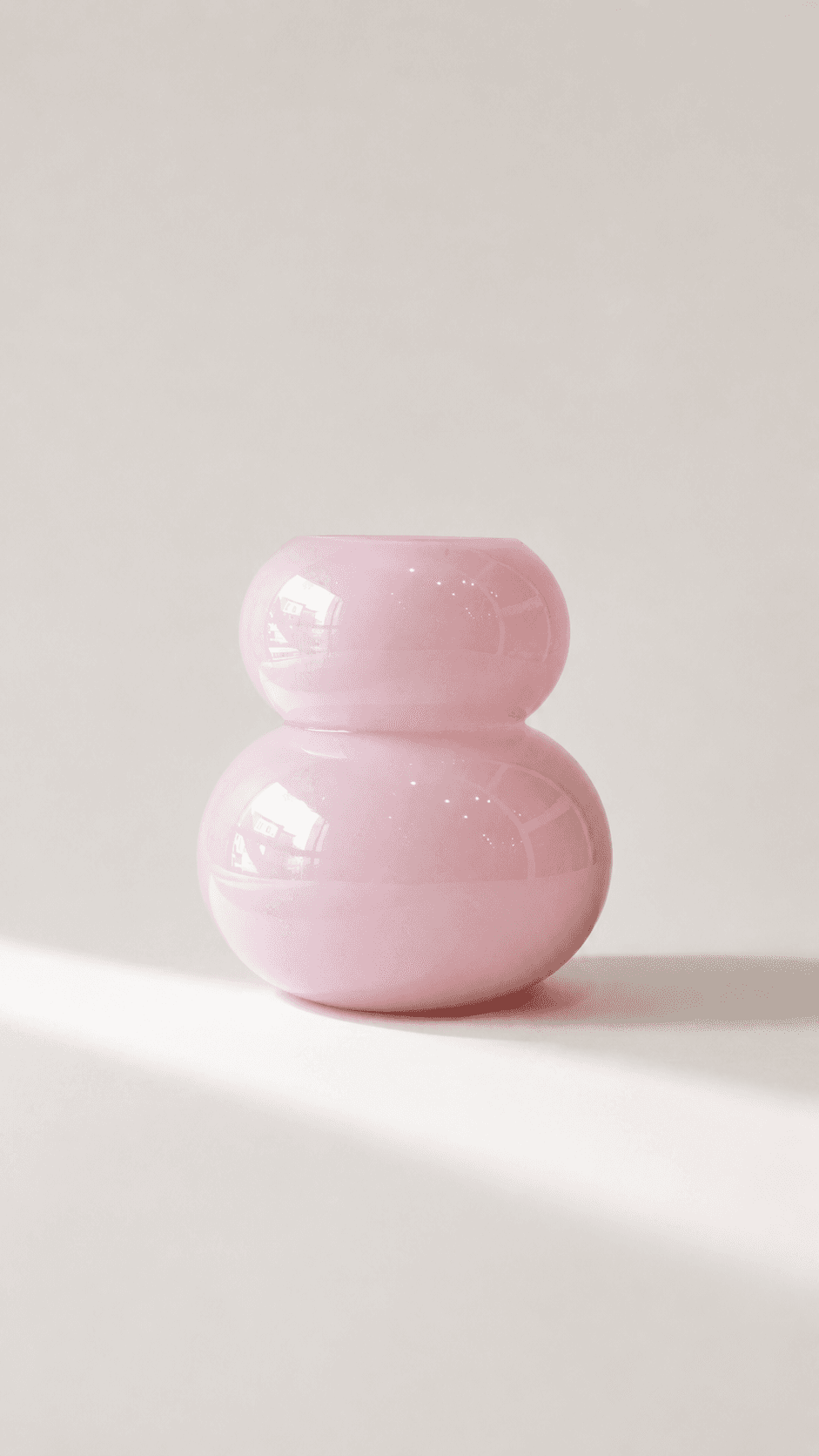 Mini Bubble Pink Glass Vase