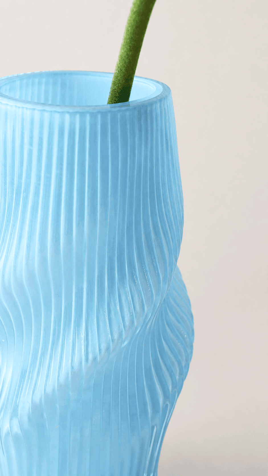 Mini Sky Ripple Glass Vase