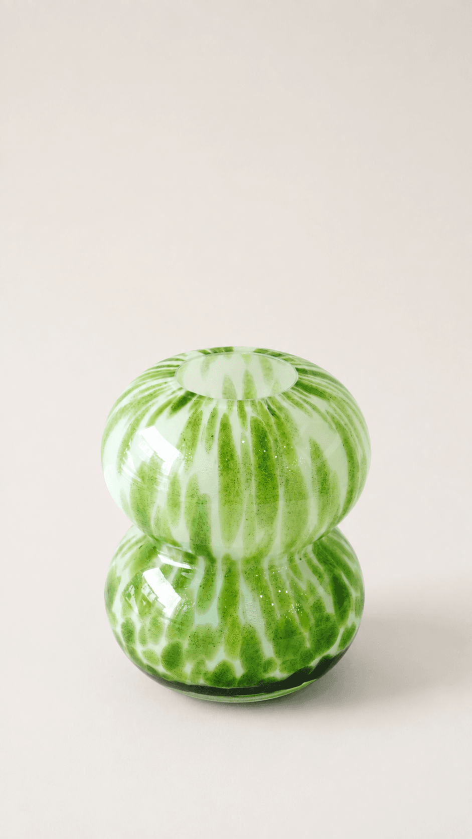 Green Bubble Glass Vase