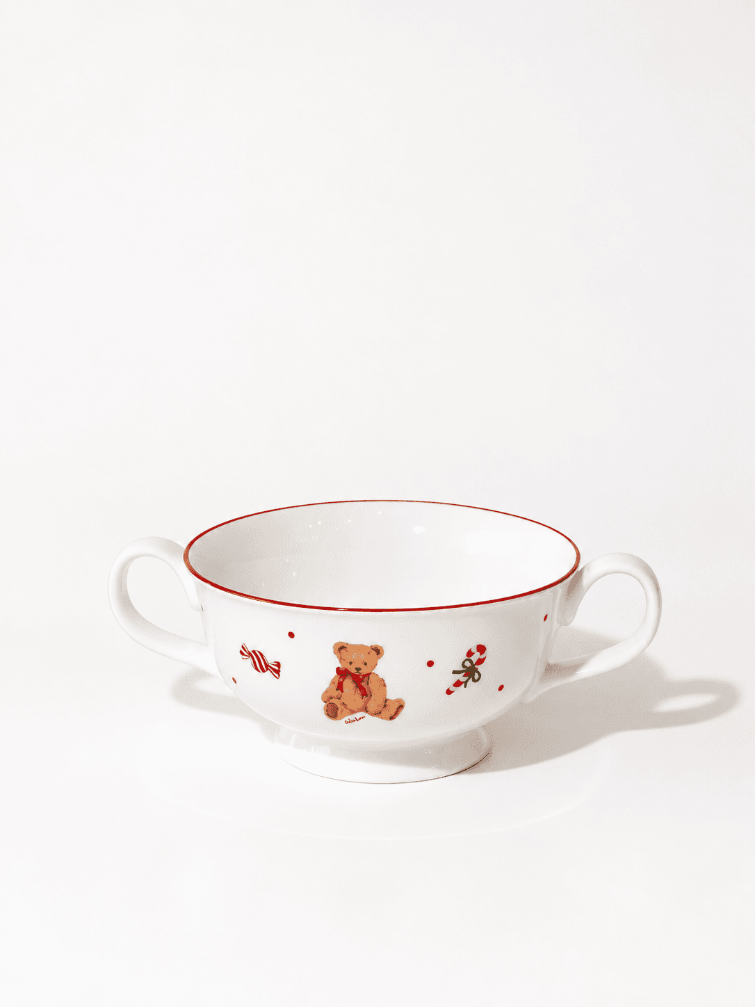 Holly Bear - Two Handle Bowl