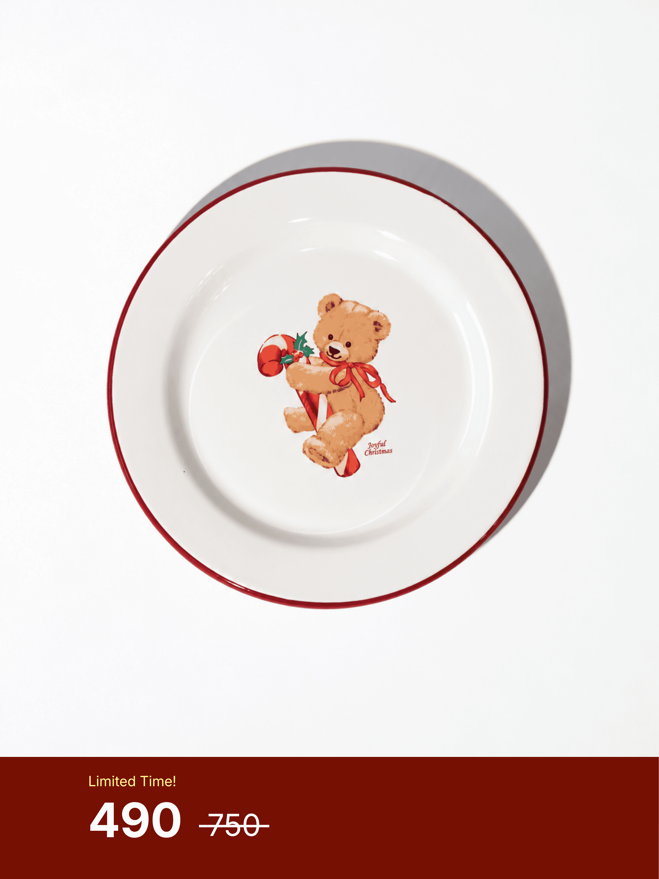 Merry Bear - Side Enamel Plate 