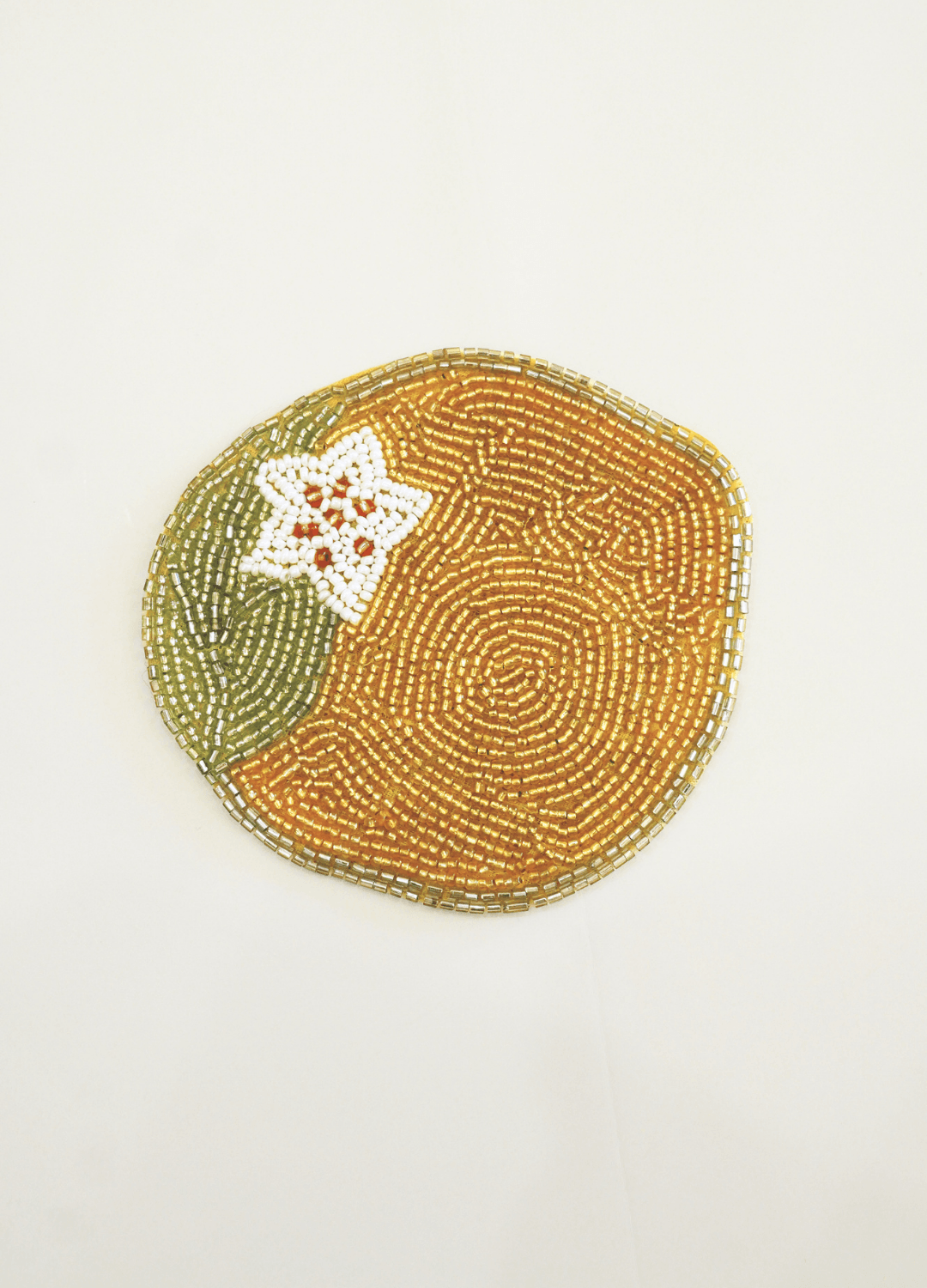 Coaster Lemon Bloossom Glass Bead