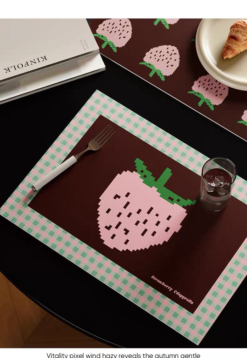 Placemat Large Strawberry - Pink