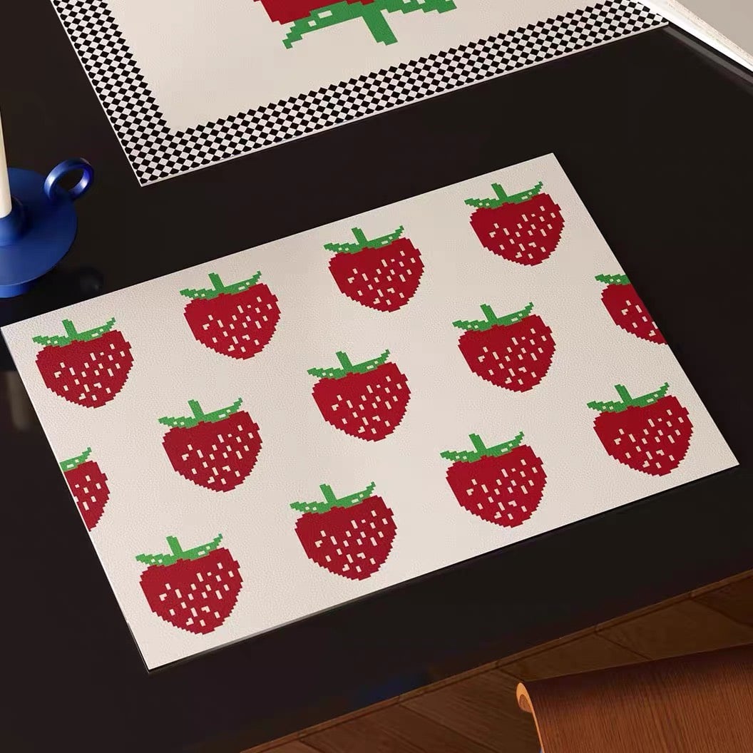Placemat  Small Strawberry - Red