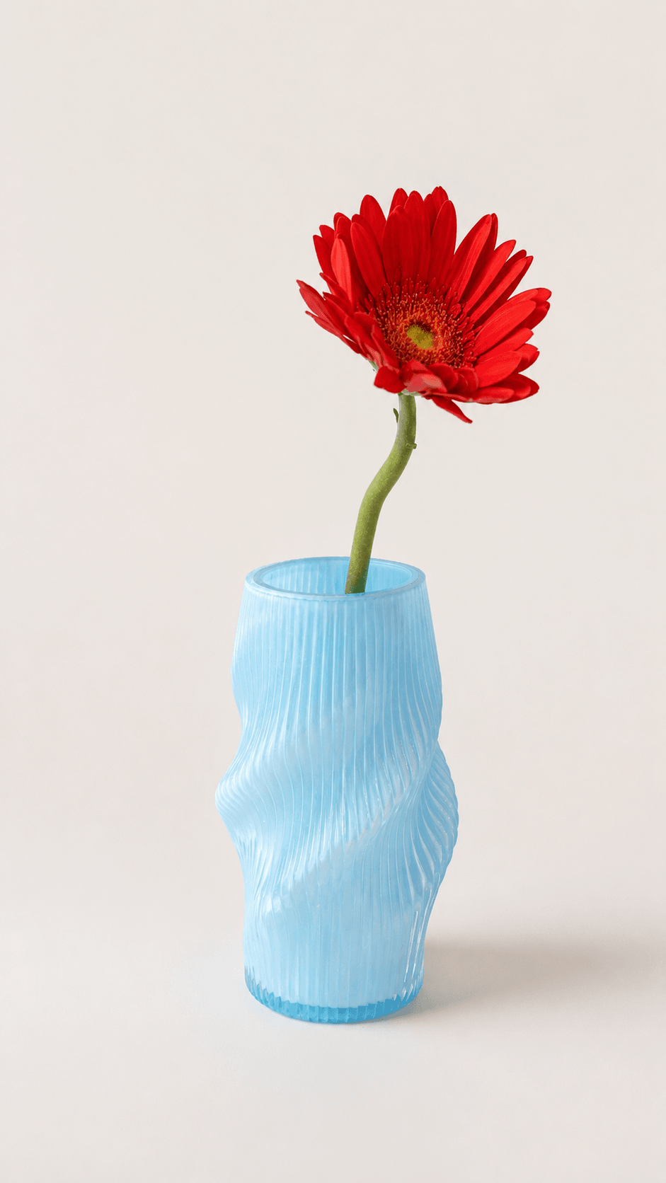 Mini Sky Ripple Glass Vase
