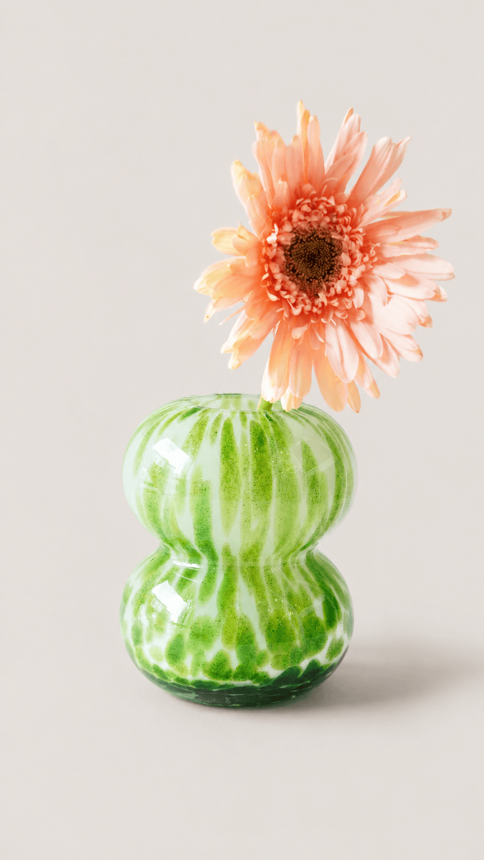 Green Bubble Glass Vase
