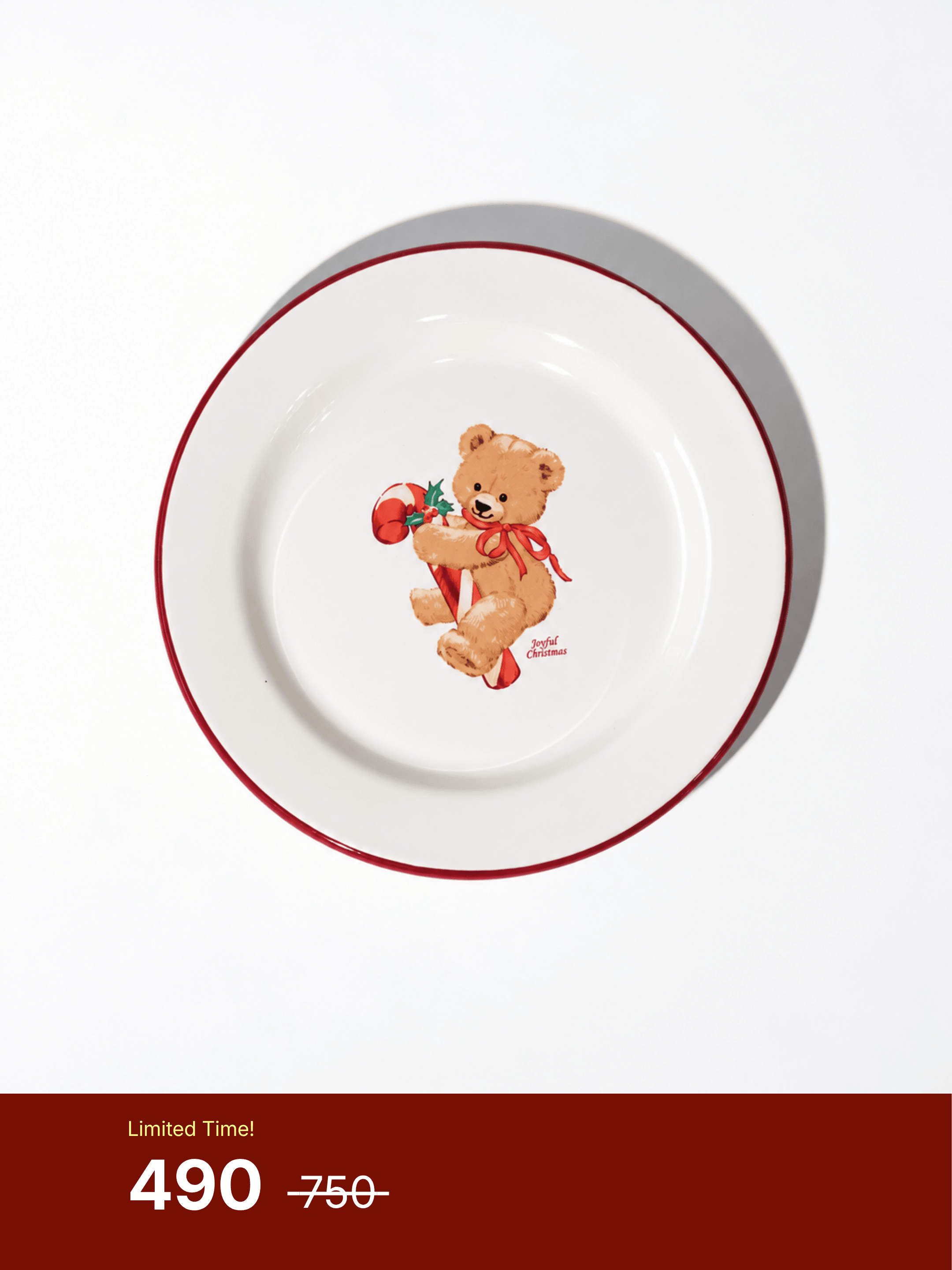 Merry Bear - Side Enamel Plate 